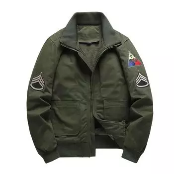 Зимняя куртка-авиатор Tooling American Retro, флисовая куртка, хлопковое пальто M чёрный