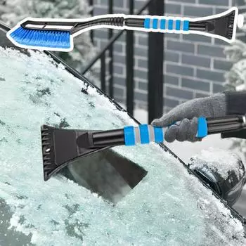 Зимняя лопата для уборки снега в автомобиле. Выдвижная лопата для автомобиля. Сокращает время уборки снега утром. Лопата для чистки крыши и окна автомобиля. жёлтый