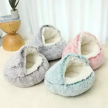 Зимняя теплая кошачья будка, плюшевая собачья будка, глубокий сон, коврик для питомца, кошачий домик, собачий домик, принадлежности для кошачьей будки 40CM