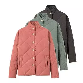 Зимняя женская куртка Urban Diamond Plaid с воротником-стойкой из хлопка 2023 года M