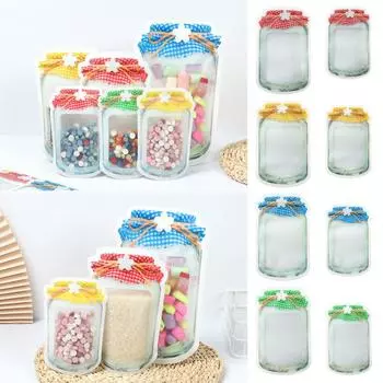 Ziplock DIY Еда Печать Печенье Закуска Мейсон Банка Сумки Упаковка для печенья Органайзер для хранения Конфет Мешок