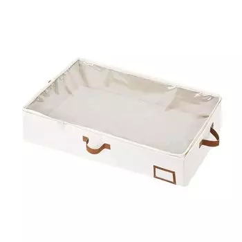 Zippered Under Bed Storage Bag Visible Quilt Organizer Clothes Storage Bins for Home