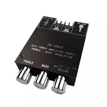 ZK-1002T Bluetooth-совместимый усилитель HIFI 2.0 канала 100 Втx2 Аудиоплата /
