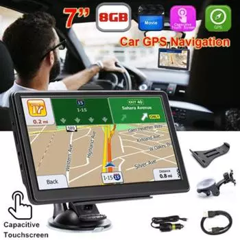 ZLJ портативный 7-дюймовый автомобильный GPS-навигатор 256 МБ + 8 ГБ