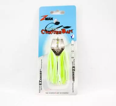 Zman Chatterbait 1/4 oz Тонущая приманка Шартрез Белое золото (0259)
