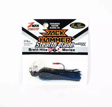 Zman Chatterbait Отбойный молоток Stealthblade 3/8 унции Черный синий (4462)