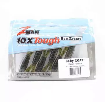 Zman Soft Lure Baby Goat 3 дюйма, 6 шт. в упаковке, зеленая тыква (4165)