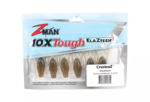 Zman Soft Lure CrusteaZ 2 дюйма 6 штук в упаковке Кровавый червь (5650)