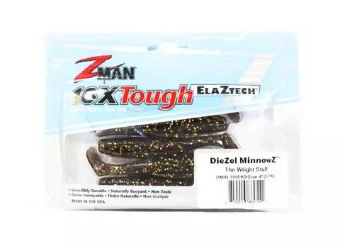 Zman Soft Lure Diezel MinnowZ 4 Inch, 5 шт. в упаковке The Wright Stuff (0542)