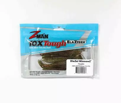 Zman Soft Lure Diezel MinnowZ 4 Inch 5 шт. в упаковке Houdini (2697)