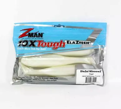 Zman Soft Lure Diezel MinnowZ 7 Inch 3/Pack Pearl (2010)