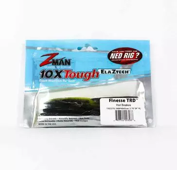 Zman Soft Lure Finesse TRD 2,75 дюйма, 8 шт. в упаковке Hot Snakes (3288)