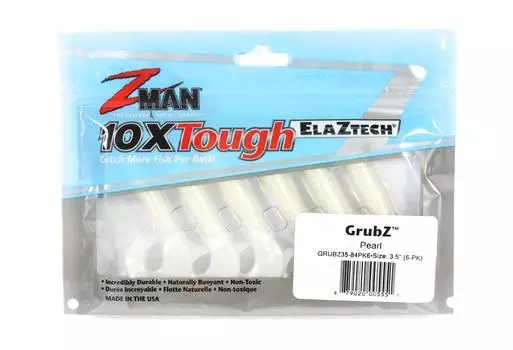 Zman Soft Lure GrubZ 3,5 дюйма, 6 шт. в упаковке, жемчуг (5551)