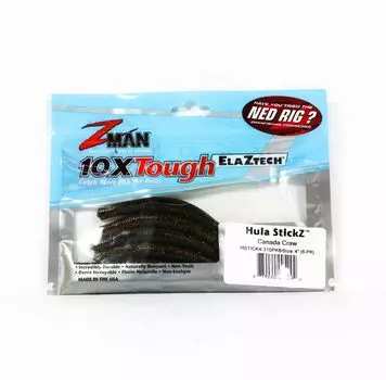 Zman Soft Lure Hula Stickz 4 дюйма, 6 шт. в упаковке, канадский зоб (5292)