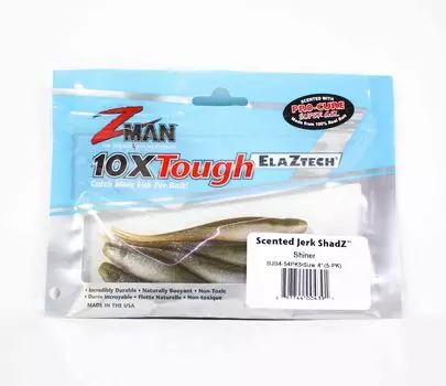 Zman Soft Lure Jerk ShadZ 4 дюйма, 5 шт./уп. Shiner (4391)