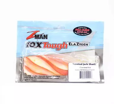 Zman Soft Lure Jerk ShadZ Scented 5 дюймов 5 в упаковке Coconut Ice Glow (2017)