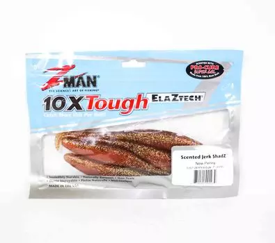 Zman Soft Lure Jerk ShadZ ароматизированный 7 дюймов 4 шт. в упаковке Новый Пенни (2079)