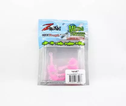 Zman Soft Lure LarvaZ 1,75 дюйма, 8 шт. в упаковке, розовое свечение (4083)