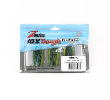 Zman Soft Lure MinnowZ 3 дюйма, 6 шт./упак. Pro, желтый окунь (4731)