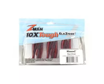 Zman Soft Lure MinnowZ 3 дюйма, 6 шт. в упаковке, красный оттенок (8330)