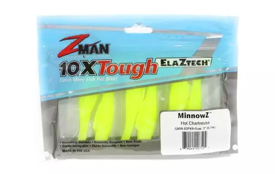 Zman Soft Lure MinnowZ 3 Inch 6/Pack Hot Chart (7524)