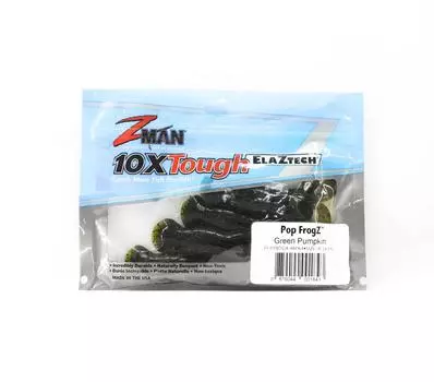 Zman Soft Lure Pop FrogZ 4 Inch 4/Pack Green Pumpkin (1843)