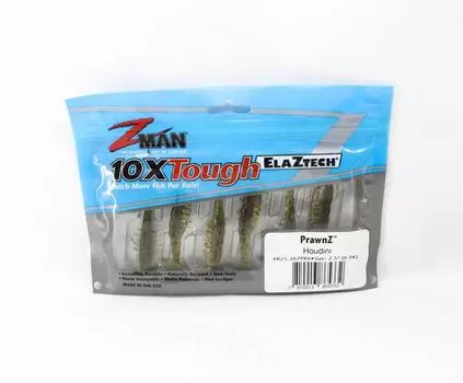 Zman Soft Lure PrawnZ 2,5 дюйма, 6 шт. в упаковке Houdini (5332)