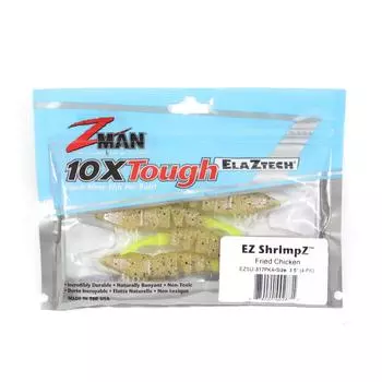 Zman Soft Lure Shrimpz 3,5 дюйма, 4 шт. в упаковке, жареная курица (2871)
