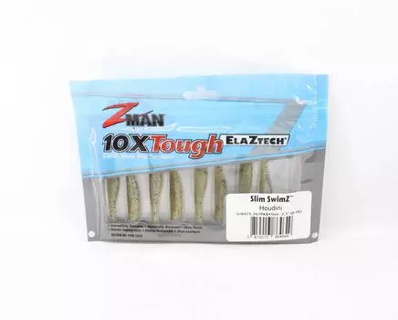 Zman Soft Lure Slim SwimZ 2,5 дюйма, 8 шт. в упаковке, Houdini (4649)