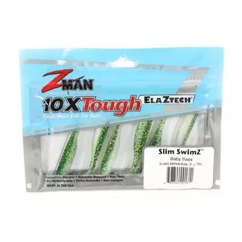 Zman Soft Lure Slim SwimZ 3 дюйма 6 шт. в упаковке для маленьких окуней (1611)
