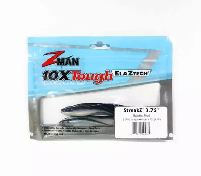 Zman Soft Lure StreakZ 3,75 дюйма, 6 шт. в упаковке, Ralphs Shad (5735)