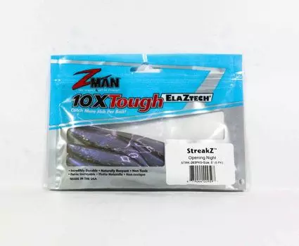 Zman Soft Lure StreakZ 5 дюймов 5 шт. в упаковке Opening Night (9597)