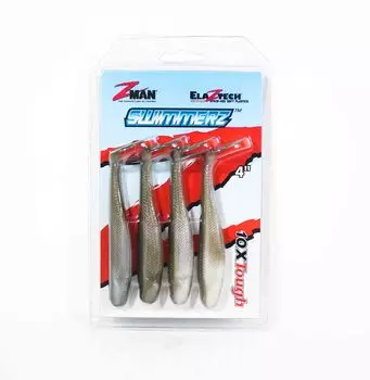 Zman Soft Lure SwimmerZ 4 дюйма 4 шт. в упаковке Shiner (6213)