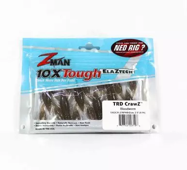 Zman Soft Lure TRD Crawz 2,5 дюйма, 6 шт. в упаковке Blood Worm (3196)