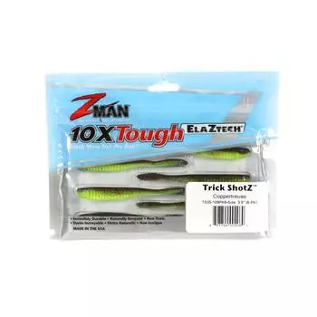 Zman Soft Lure Trick ShotZ 3,5 дюйма, 6 шт. в упаковке, Coppertreuse (2069)