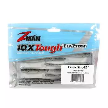 Zman Soft Lure Trick ShotZ 3,5 дюйма, 6 шт. в упаковке Bad Shad (2021)