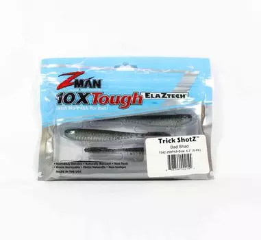 Zman Soft Lure Trick Shotz 4,2 дюйма, 6 шт. в упаковке Bad Shad (2144)