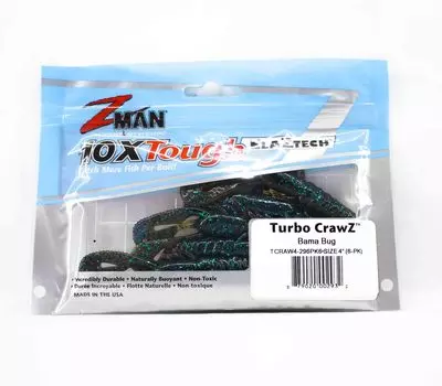 Zman Soft Lure Turbo CrawZ 4 дюйма, 6 шт. в упаковке Bama Bug (2932)