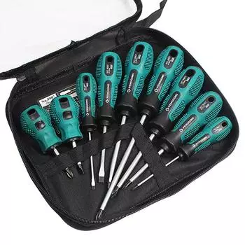 Zmart Отвертка 9 предметов Набор ручных инструментов Multi Bit Repair Torx Kit Home