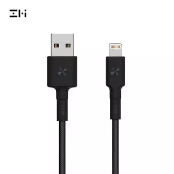 ZMI 1 м 2 м 0,3 м для Lightning Сертифицированный MFi полипропиленовый плетеный рукав Магнитный для IPhone + Ipad Кабель для передачи данных Зарядный кабель Apple Charge 0.3m чёрный