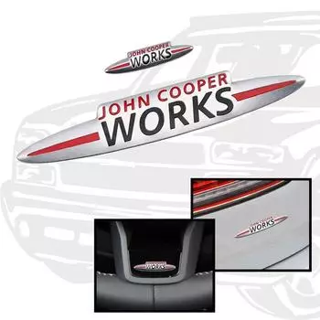 Значок JOHN COOPER WORKS, большой/маленький, алюминиевый декоративный стикер, аксессуар для F53 F52 F50 F54 F55 R54 R55 R57 R58 R60 R61