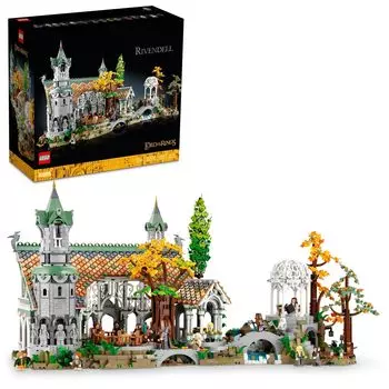 Значок LEGO Властелин колец: Ривенделл Властелин колец Интерьер Стильная игрушка Пластиковая модель Блок Подарок на день рождения Подарок