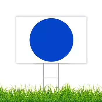 Знак Blue Dot Yard, Democrat Blue Wave 2024, двухсторонний знак 18x12, металлический H-образный столб One Size