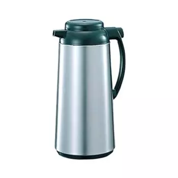 Zojirushi AHB-19S-XA Glass Mobile Bin Pot, 0.6 gal (1.85 L) Signal Stopper, Handle, Push Type, Hot or Cold Retention, Stainless Steel