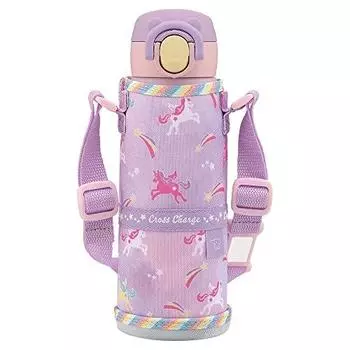 Zojirushi SM-UA48-VZ Water Bottle for Kids, One-Touch Stainless Steel Mug, Seamless, 0.48L, Unicorn Purple