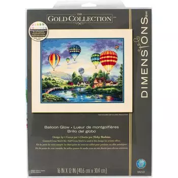 Золотая коллекция Balloon Glow, набор для вышивки крестом, 18 штук, 16 X12 (пункт)