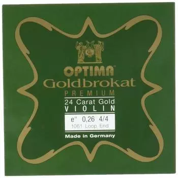 Золотая струна Brocut для скрипки E мм Loop Premium 24K Gold Plated 4/4 0.26