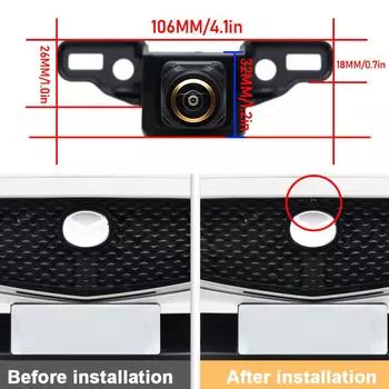 Золотистые линзы AHD HD CCD CVBS 1920P 170° Автомобильный логотип Парковка Камера переднего вида для Mazda CX-30 CX 30 CX30 DM 2019 2020 2021 2025 2025 CVBS 1080X720P