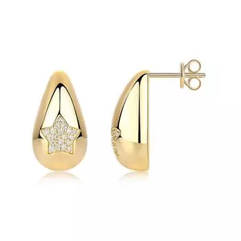 Золотые модные серьги-гвоздики Ins Style, серебро 925 пробы, легкие роскошные серьги с муассанитом
