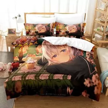 Zombie Land Saga Bedding Set Single Twin Full Queen King Size Bed Set Adult Kid Bedroom Duvetcover Sets 3D Print bed sheet set 70x133cm 2pcs